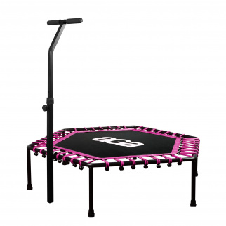 Aga FITNESS Trampolin 130 cm Rosa + Griff