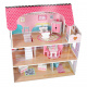 Aga MDF Holzpuppenhaus + Möbel 70cm rosa LED