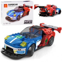 Klocki techniczne Sportowe auto NIEBIESKO-CZERWONE 138-elementów ZA5744 uniwersalny