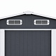 Aga Gartenhaus MR4053 – 301x214x238 cm - verzinkter Stahl – 7,2 m2 - Dunkelgrau  – Große Doppelschiebetüren – mit Lüftungsgittern