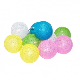 E20A GIRLANDA KULE ŚWIECĄCE 10SZT 5CM 2M