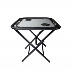 Aga Campingtisch MR50TB – Klapptisch 50x50x50 cm mit 2 Getränkehaltern – faltbar, stabil & wetterfest – kompakt für Camping & Reisen