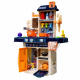 Aga4Kids Plastikküche mit Wasserpumpe, zwei Induktionskochfelder, Regal und Haken für Küchenzubehör