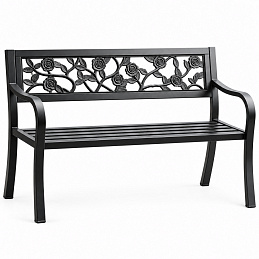 Aga Metall-Gartenbank 125x53x77 cm