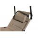 Linder Exclusiv Klappbarer Gartenliege XXL mit Baldachin Taupe