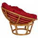 Aga Rattan-Sessel PAPASAN Dunkelrot