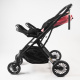 Aga Sportwagen Schwarz/Rosa