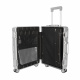 Handgepäck, Aluminium Koffer MR4678 Silber, Teleskopgriff, TSA, 4 Rollen, Aluminium Hartschale