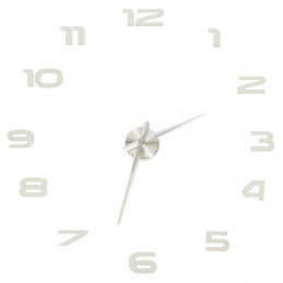 Aga Wanduhr groß 80-120cm silber