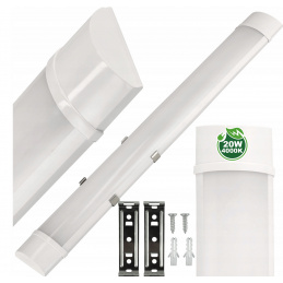 LED dílenské svítidlo 60cm - 230V - 20W - IP20 - neutrální bílá