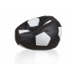 Aga Sitzsack Relaxationbag BALL XXXL Weiß - Schwarz + Fußstütze
