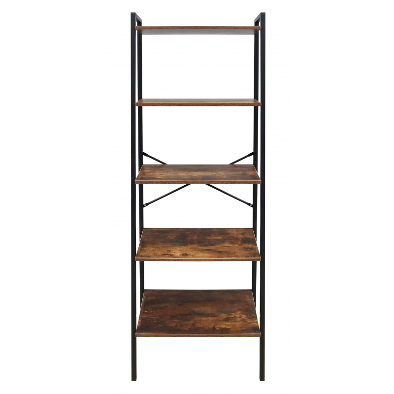 Aga Bücherregal MR2016, Büroregal, Standregal Holz Metallgestell, Aufbewahrungsregal für Büro, Wohnzimmer, Schlafzimmer
