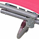 Aga Klappbarer Garten-Liegestuhl mit Baldachin MR4254 Rosa