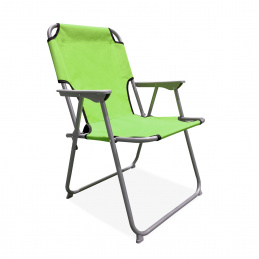 Linder Exclusiv Klappstuhl Oxford PO2600LG Lime Green – Campingstuhl & Angelstuhl, bis 100 kg, Faltbar Stuhl, Gartenstuhl