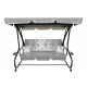 Aga Gartenschaukel 2in1 GRANDLUX Gartenschaukel 3-Sitzer Gartenliege,Schaukel,Gartenbank bis 250 Kg Hellgrau