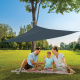 Linder Exclusiv Sonnensegel Dreieck, Sonnenschutz für Balkon und Terrasse, Wasserdicht, Sonnenschutz Polyester mit UV Schutz (3x3x3m) Anthrazit