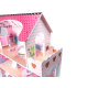 Aga MDF Holzpuppenhaus + Möbel 70cm rosa LED
