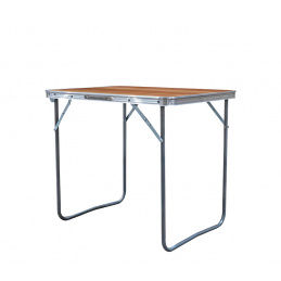Aga Campingtisch klappbar Gartentisch 70x50x60 cm – Aluminium-Klapptisch mit MDF-Platte & Tragegriff – stabil, wetterfest & kompakt – für Camping, Garten & Reisen Braun