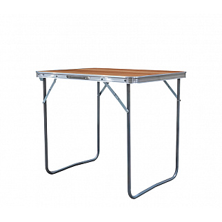 Aga Campingtisch klappbar Gartentisch 70x50x60 cm – Aluminium-Klapptisch mit MDF-Platte & Tragegriff – stabil, wetterfest & kompakt – für Camping, Garten & Reisen Braun