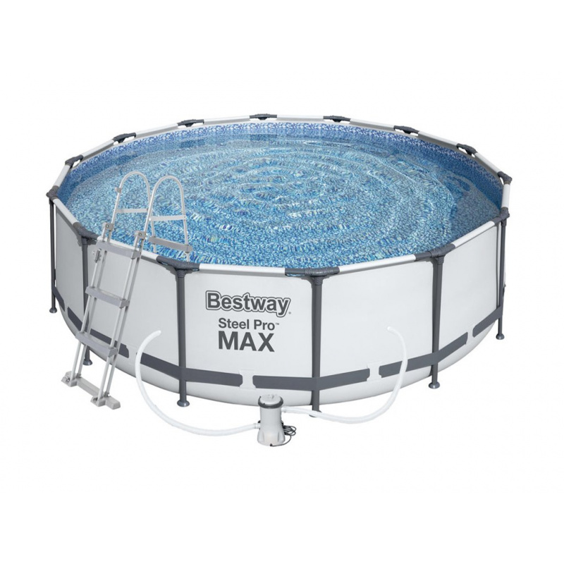 Bestway Steel Swimmingpool Pro Frame mit Kartuschenfilterung und Stufen 3,66 x 1 m 56418