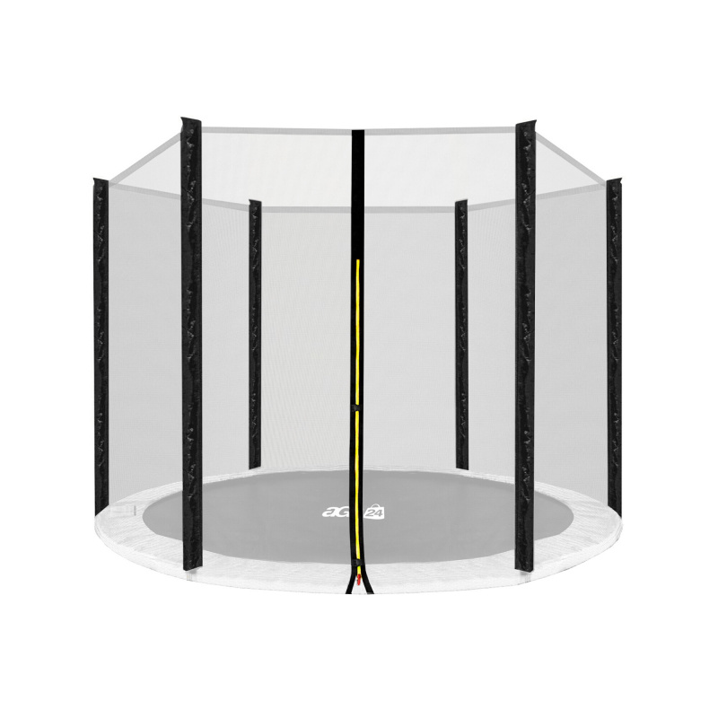 Aga Sicherheitsnetz für Trampolin 220 cm 7 ft für 6 Stangen Schwarzes Netz / Schwarz