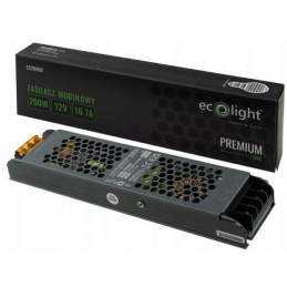 Zdroj LED slim IP20 - 12V - 16A - 200W - Premium Line