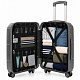 Aga Travel Gepäck-Sets Kofferset Hartschale Koffer Reisekoffer Set 3 teilig Hartschalenkoffer Rollkoffer Set mit TSA Schloss und 4 Rollen MR4669 Grey