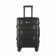Handgepäck, Aluminium Koffer MR4678 Schwarz, Teleskopgriff, TSA, 4 Rollen, Aluminium Hartschale