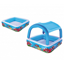 Bestway Schwimmbad mit Überdachung 1,47 x 1,47 x 1,22 m 52192