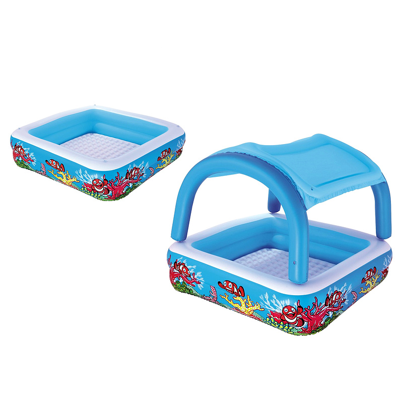 Bestway Schwimmbad mit Überdachung 1,47 x 1,47 x 1,22 m 52192