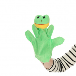 Aga Plüschhandpuppe - Handgefertigter Frosch
