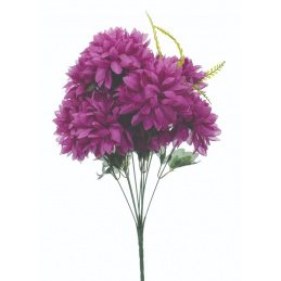 Bukiet sztucznych kwiatów fioletowe Chryzantemy - 55 cm
