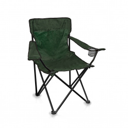 Aga Klappstuhl MR2001 – Campingstuhl & Angelstuhl mit Getränkehalter & Tragetasche, bis 120 kg Dunkelgrün Faltbar Stuhl, Gartenstuhl