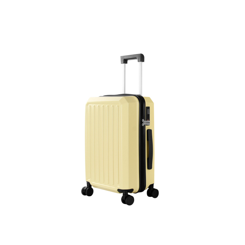 Aga Travel Koffer Hartschalenkoffer Trolley Rollkoffer Reisekoffer Handgepäck mit TSA-Schloss und 4 Rollen, Handgepäck  MR4668 Beige
