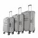 Aga Travel Kofferset 3-teilig MR4676 – Reisekoffer, Oxford-Gewebe, TSA-Schloss & 360° Rollen, Handgepäck, 35L/65L/95L, Hellgrau