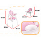 Aga Stillstuhl Hocker Stuhl 3in1 rosa