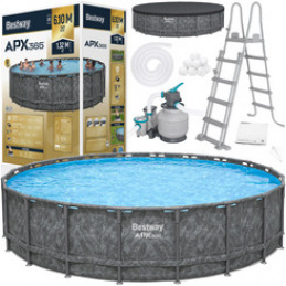 Bestway APX365 Basen stelażowy 610x 132cm CAŁOROCZNY pompa drabinka 561KE uniwersalny
