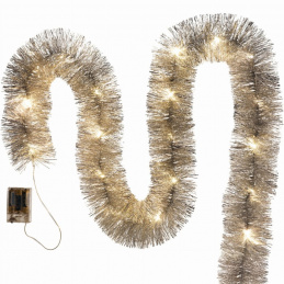 Łańcuch choinkowy LED srebrny