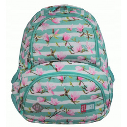 St.RIGHT Schulrucksack  Flower Magnolia mit vier Kammer