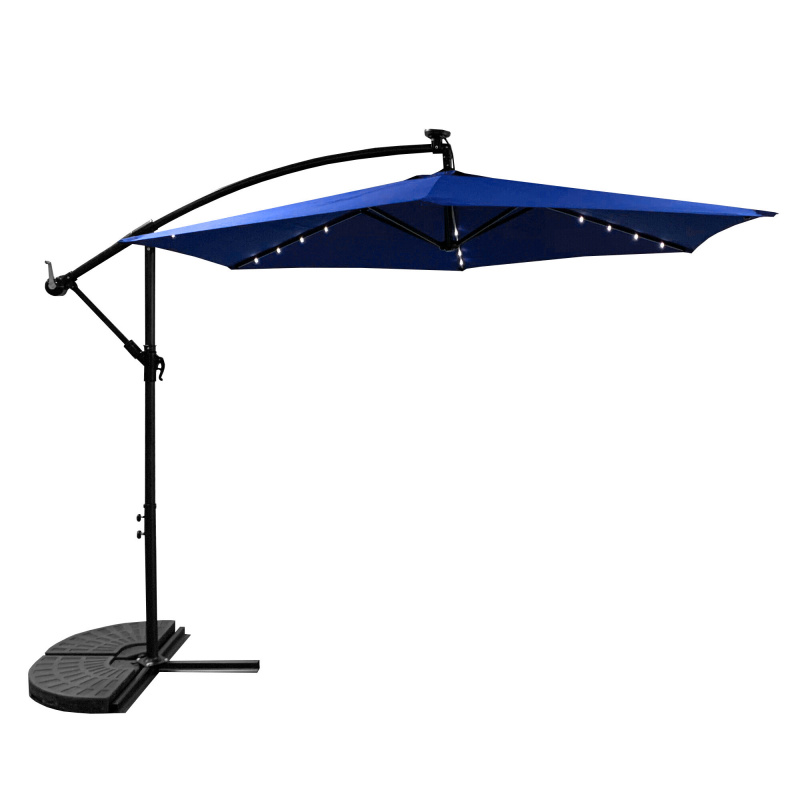 Aga LED Sonnenschirm 300 cm Dunkelblau