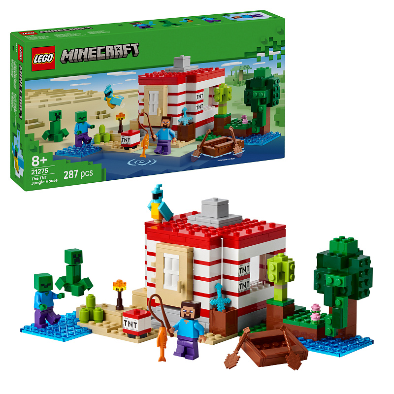 LEGO® Minecraft 21275 Das TNT-Dschungelhaus