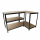 Linder Exclusiv Steckregal, Werkstattregal,Schwerlastregal, Lagerregal, Metallregal 180x90x40 cm Schwarz
