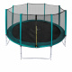 Aga SPORT PRO Trampolin,Kindertrampolin,Gartentrampolin mit Sicherheitsnetz 366 cm 12 ft Dunkelgrün + Schutznetz
