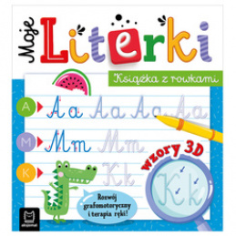 Aksjomat Moje Literki. Książka z rowkami. Wzory 3D. Zabawy grafomotoryczne KS1029 uniwersalny