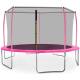 Aga SPORT FIT Trampolin 427 cm 14 ft Rosa + inneres Schutznetz