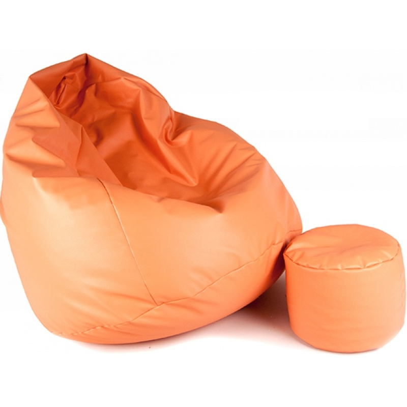 Aga Sitzsack Relaxationbag XXXL + Fußstütze Lachs