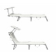 Linder Exclusiv Klappbarer Gartenliege mit Baldachin Beige