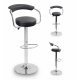 Aga Barhocker MR2037 Schwarz aus Kunstleder 360° drehbar höhenverstellbar, Barstuhl, Küchenhocker, Barhocker, Barstuhl, Bistrohocker