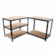 Linder Exclusiv Steckregal, Werkstattregal,Schwerlastregal, Lagerregal, Metallregal 180x90x40 cm Schwarz