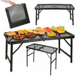 LUARO turistický stůl kempingový cateringový skládací stůl 80 x 40 x 66 x 37 cm